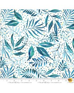 Moody Bloom Digital: Breezy Botanical Teal  -- Moda Fabrics 8445-14d 