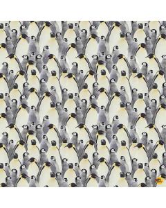Winter Wildlife: Packed Penguins -- Timeless Treasures Fabrics nature-cd1695 multi