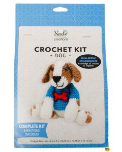 Crochet Kit: Dog with Sweater - Needle Creations NC-CRCHKT-DOG2 - presale April
