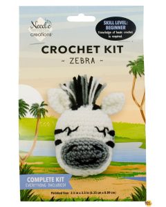 Crochet Kit: Safari Zebra - Needle Creations NC-CRCHKT-SFZEB - presale April