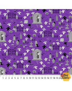 Ghoultide Greetings: Ghosts Purple -- Northcott Fabrics 10019-84