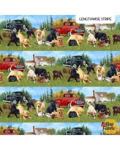 Puppies for Sale: Dogs and Trucks Border -- Northcott 24251-74