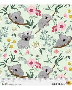 Aussie Friends: Koala Bear Green - P&B Textiles AUFR 4371 G - 5" + FQ remaining