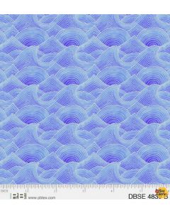 Deep Blue Sea: Waves Blue -- P&B Textiles 4839b