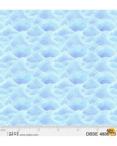 Deep Blue Sea: Waves Light Blue -- P&B Textiles 4839lb 