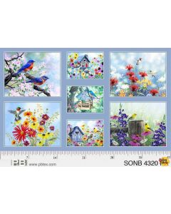 Song Birds: Panel (26" panel) -- P&B Textiles 4321mu