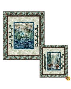 Northern Peaks: Parallel Forest Bear Quilt Kit -- Northcott Fabrics parallelforest