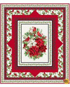 Cardinal Christmas: Simple Elegance Quilt Kit -- Northcott Fabrics CardinalQuilt
