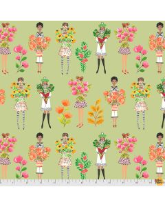 Calendar Girls: Friday Florals -- Free Spirit Fabrics pwak004.xgreen