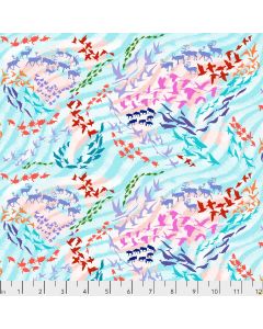 Migration: Migratory Map Aqua -- Free Spirit Fabrics pwlt012.aqua