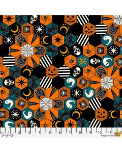 Storybook Halloween: Hexy Cheater Multi -- FreeSpirit Fabrics pwrh063.multi