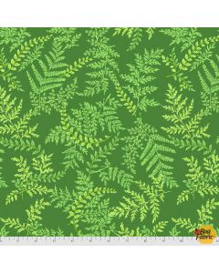 Secret Stream: Ferns Green -- Free Spirit Fabric pwsl102.green