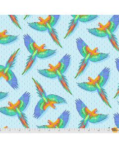 Daydreamer by Tula Pink: Macaw Ya Later - Cloud -- Free Spirit Fabric PWTP170.CLOUD 