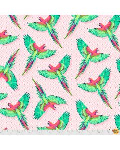 Daydreamer by Tula Pink: Macaw Ya Later - Dragonfruit -- Free Spirit Fabric PWTP170.DRAGONFRUIT 
