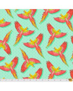 Daydreamer by Tula Pink: Macaw Ya Later - Mango -- Free Spirit Fabric PWTP170.MANGO