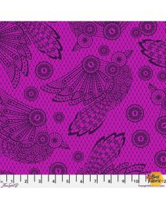 Nightshade Deja Vu Tula Pink: Raven Lace - Oleander -- Free Spirit Fabrics pwtp207.oleander