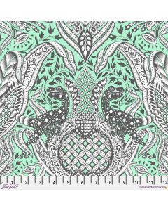Roar! Tula Pink: Gift Rapt Mint (sold by 27" repeat) -- FreeSpirit Fabrics pwtp224.mint 