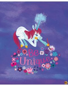 Uni The Unicorn: Be Unique Unicorn Panel Purple (1 yard) -- Riley Blake p9986 panel - 1 remaining