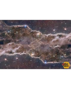 The Hidden Universe: Cosmic Cliffs Grey Digiprint Fabric (30" panel) -- RJR Fabrics rj6021-GR1D