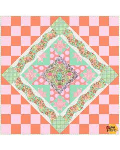 Roar! Tula Pink: Aster Persimmon Quilt Kit - FreeSpirit Fabrics roarasterpersimmon 
