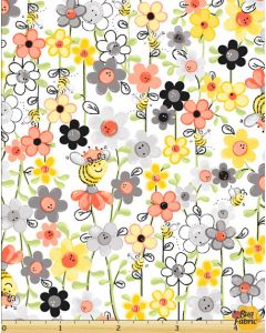 Sweet Bees: Bees Floral -- Susy Bee 20363-100