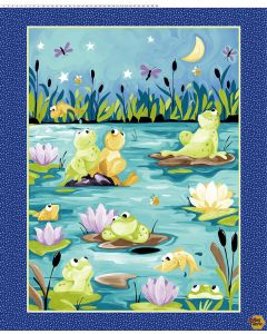Paul's Pond: Paul Frog Panel (1 yard) -- Susy Bee Fabrics sb20405-780