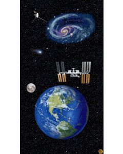 Planetary Missions: Earth Panel (2/3 yard)  -- Studio E 5312p-97