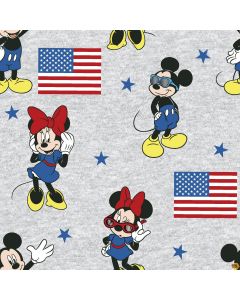 Disney: Mickey & Minnie Patriotic Gray  -- Springs Creative 73984-R320715 