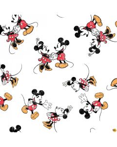 Disney: Mickey & Minnie Mouse Tossed White -- Springs Creative 72802-G550715