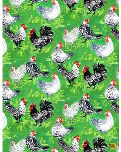 Hay There: Yolks on You Chickens -- Dear Stella Fabrics stella-DJL2246 multi