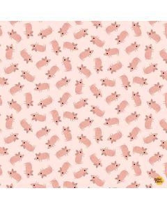 Homestead: Oink Pigs - Dear Stella Designs stella-dlt2793 pink 