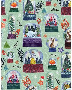 Fantastical Holiday: Rebel Without A Claus: Snow Globes -- Dear Stella Designs stella-dmb1848 multi - 2 yards 12" remaining
