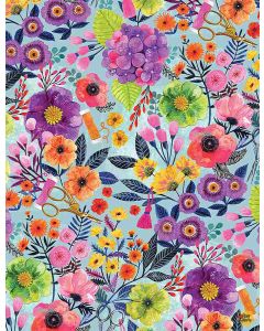 Sew Mischievous: Sewing Floral -- Dear Stella Fabrics stella-dmb2030 multi
