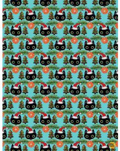Not Ameowsed: Cat Heads -- Dear Stella Fabrics dmb2226 scuba