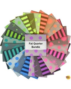 Neon True Colors: Full Collection Fat Quarters (24 FQ's)  -- Free Spirit Fabrics - neontrueFQ 