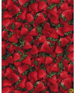 Fruit Bowl: Strawberries -- Timeless Treasures Fabrics Fruit-c1810
