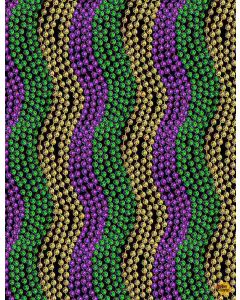 Mardi Gras: Beads Stripe - Timeless Treasures gail-cd8583 multi