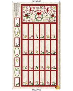 Comfort & Joy: Christmas Advent Calendar (2/3 yard) -- Timeless Treasures panel-c8653 natural