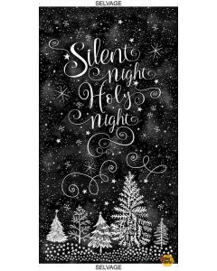 Silent Night: Silent Night Holy Night Panel (2/3 yard) -- Timeless Treasures panelgc-c8464 black