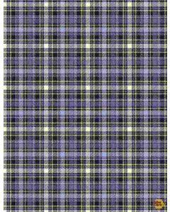 I Love You to the Moon and Back: Blue Star Plaid -- Timeless Treasures plaid-c8357 navy - 2 yards remaining