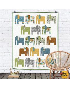 Ticket to the Zoo: Stomping Ground Elephant Quilt Kit -- Clothworks TicketElephants