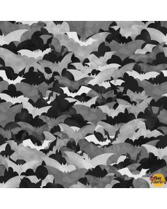 Boo! Black Bats Oreo -- Hoffman Fabrics 4981-425 oreo