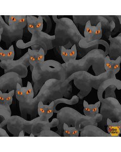 Boo! Black Cats Halloween -- Hoffman Fabrics 4982-604 Halloween