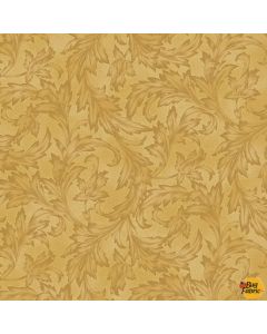 Holiday Wishes: Damask Gold/Gold -- Hoffman Fabrics u7768-47g