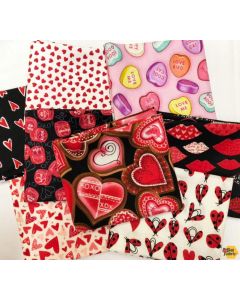Valentine Fat Quarter Bundle (8 FQ's) -- Bug Fabric ValentineFQ