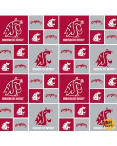 NCAA: Washington State University WSU Boxed Logos - Sykel WAST-020