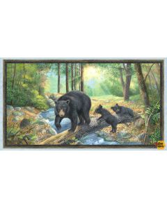 A New Adventure: Bear Panel (2/3 yard) -- Wilmington Prints 10136-792