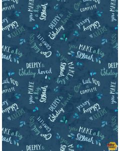 Whaley Loved: Word Toss Navy -- Wilmington Prints 17056-474