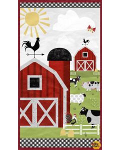 Country Life: Farm Panel (2/3 yard) -- Wilmington Prints 68540-371
