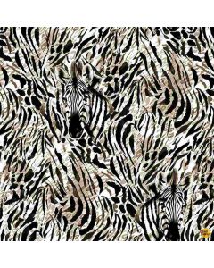 Wild at Heart: Zebra Skin -- Timeless Treasures Fabrics wild-cd1630 zebra